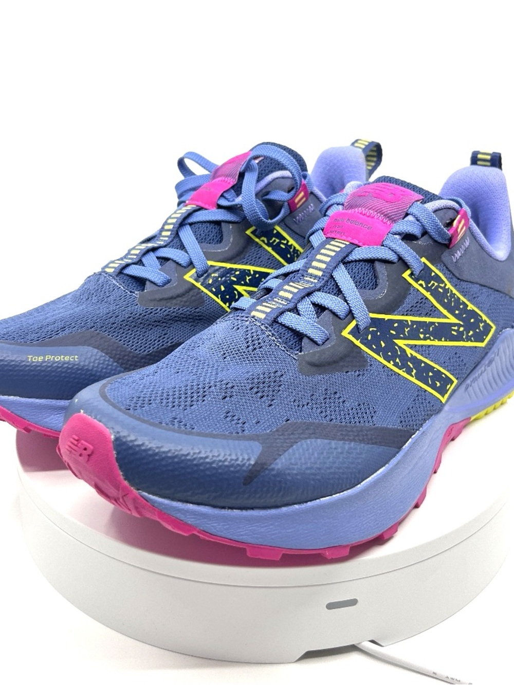 New Balance Women's Trail Shoes - Blue with Pink & Yellow Accents